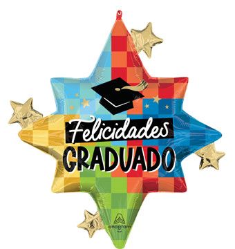 Graduation Balloon 3-Pack - Felicidades Graduado 29" - Image 1
