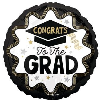 Graduation Balloon 5-Pack - Congrats To The Grad - Image 1