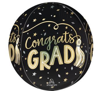 Congrats Grad Balloons - 3-Pack - Image 1
