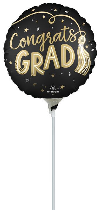 Congrats Grad Balloons - 5-Pack - Image 1