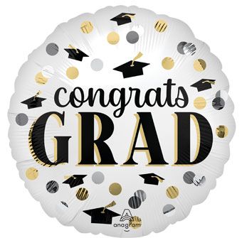 Congrats Grad Balloons - 5-Pack - Image 1