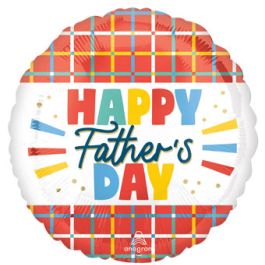 Father's Day Foil Balloon 18 Inch - Happy Father's Day Graphic - Image 1