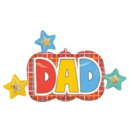 Dad Graphic Foil Balloon 36 Inch - Father's Day - Image 1