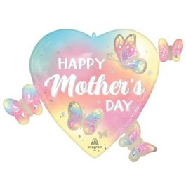 Mother's Day Heart Balloon 32 Inch Foil Decoration - Image 1