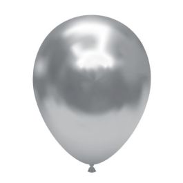 Silvery Latex Balloons 11 Inch - 50-Pack - Image 1