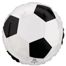 Soccer Ball Foil Balloon 18 Inch - Black & White Sports Decor - Image 1