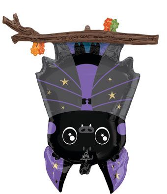 Twilight Bat Foil Balloon 34 Inch | Spooky Halloween Decor - Image 1