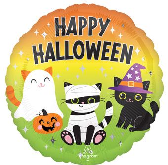 Halloween Foil Balloon 18 Inch - Purr-fect Party Decor - Image 1