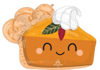 Thanksgiving Pie Balloon 26 Inch Foil - Image 1