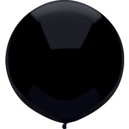 Black Latex Balloons 17 Inch Round - 50 Count Pack - Image 1