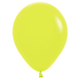 Neon Yellow Balloons 5 Inch - Round Shape - 100 Count - Image 1