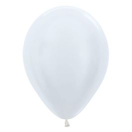 Pearl White Balloons 5 Inch Round - 100-Pack - Image 1
