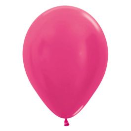 Metallic Fuchsia Balloons 5 Inch - 100 Count Bulk Pack - Image 1