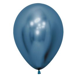 Blue Reflective Balloons 5 Inch - 100 Count Bulk Pack - Image 1