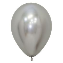 Silver Latex Balloons 5 Inch Round - 100 Count Bulk Pack - Image 1