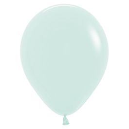Pastel Green Latex Balloons 5 Inch Round Shape - 100 Count - Image 1