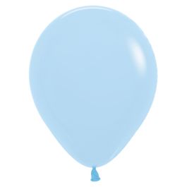 Pastel Blue Balloon 5 Inch Round - 100-Count Party Pack - Image 1