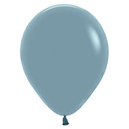 Pastel Dusk Blue Latex Balloons 5 Inch Round - 100 Count - Image 1