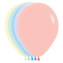 Pastel Assortment Balloons 5 Inch - 100 Count Party Pack - Image 1
