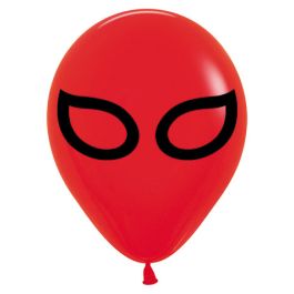 Red Luchador Mask Balloon 5 Inch - 100 Count - Image 1