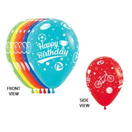 Sports Assortment Latex Balloons 11 Inch - 50-Pack - Image 1