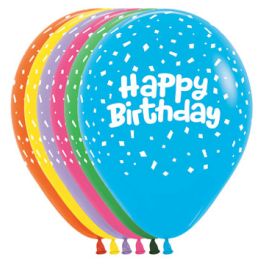 Confetti Balloons 11 Inch - 50-Count Birthday Bulk Pack - Image 1