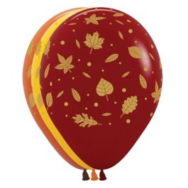 Fall Leaves Latex Balloons 11 Inch - 50-Pack - Image 1