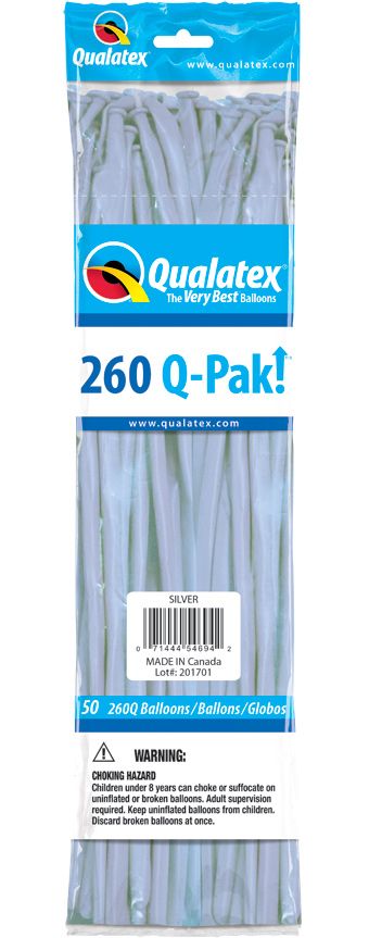 Silver Balloons 260Q-Pak - Party Supplies - Image 1