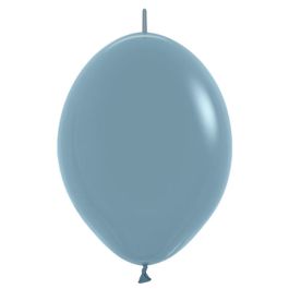 Pastel Dusk Blue Latex Balloons 6 Inch - 50 Count - Image 1