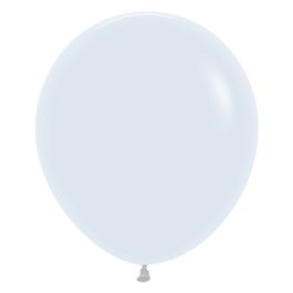 White Latex Balloons 18 Inch Round Shape - 25 Count - Image 1