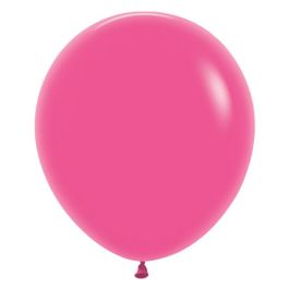Fuchsia Latex Balloons 18 Inch Round Shape - 25-Pack - Image 1