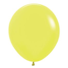 Neon Yellow Latex Balloons 18 Inch - 25-Pack - Image 1