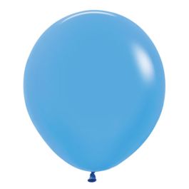 Neon Blue Latex Balloons 18 Inch - 25-Pack - Image 1