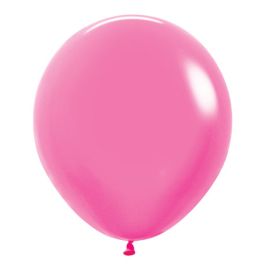 Neon Magenta Latex Balloons 18 Inch Round - 25 Count Pack - Image 1