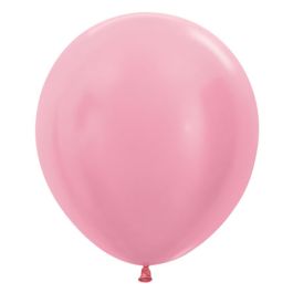 Pearl Pink Balloons 18 Inch Round - 25 Count - Image 1