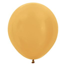 Metallic Gold Latex Balloons 18 Inch - 25-Pack - Image 1