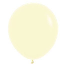 Pastel Matte Yellow Latex Balloons 18 Inch - 25 Count Pack - Image 1