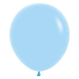 Pastel Matte Blue Latex Balloons 18 Inch - 25-Pack - Image 1