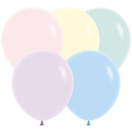 Pastel Assortment 18 Inch Latex Balloons - 25-Count Pack - Image 1