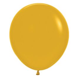 Mustard Yellow Balloons 18 Inch Round - 25-Pack - Image 1