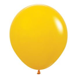 Honey Yellow Latex Balloons 18 Inch Round - 25-Count - Image 1