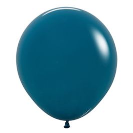 Deep Teal Balloon 18 Inch Round - 25-Pack Latex Balloons - Image 1