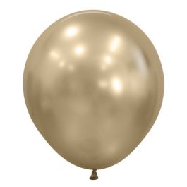 Gold Latex Balloons 18 Inch Round - 25 Count Party Pack - Image 1