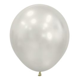 Oyster White Latex Balloons 18 Inch - 25 Count Pack - Image 1