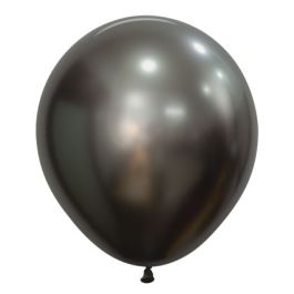 Midnight Grey Latex Balloons 18 Inch - 25-Pack - Image 1
