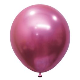 Fuchsia Latex Balloons 18 Inch Round Shape - 15-Pack Bulk Set - Image 1