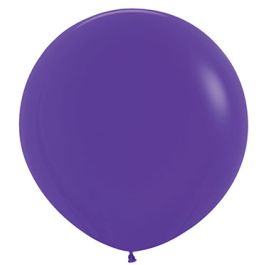 Violet Round Latex Balloons 3 Inch - 2-Pack - Image 1