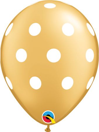 Gold Polka Dot Balloons - Bag of 50 - Image 1