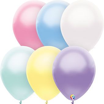 Pearl Pastel Balloons - 5-Pack - Image 1