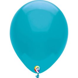 Turquoise Latex Balloons 12 Inch - 15-Pack - Image 1